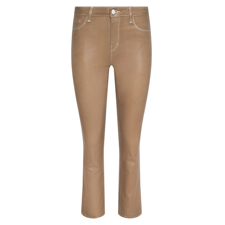 Tati High Rise Coated Cropped Micro Bootcut Jean image number null