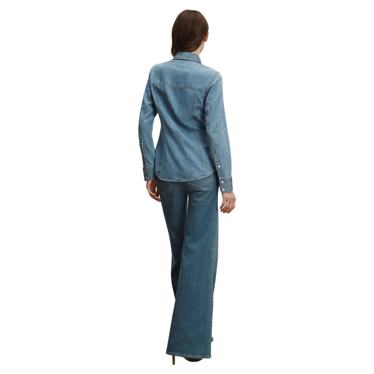 Eddie Rhinestone-Embellished Chambray Shirt image number null