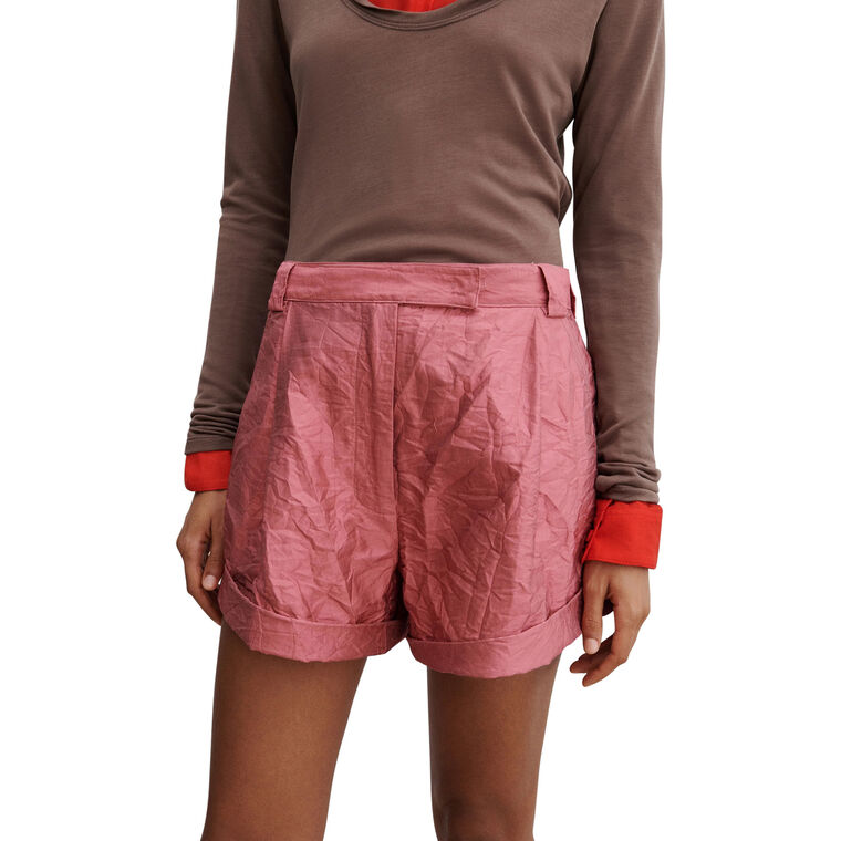 Joni High-Waisted Cuffed-Hem Shorts image number null