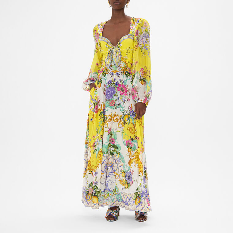Tie Front Silk Dress image number null