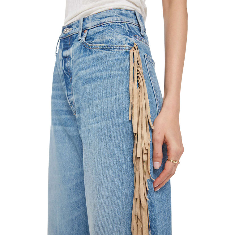 Fringe Half Pipe Button Sneak Jean image number null