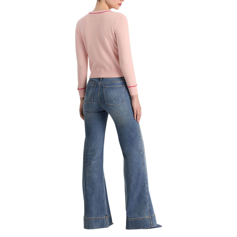 Carolann Long Sleeve Cashmere Crew Neck Pullover image number null