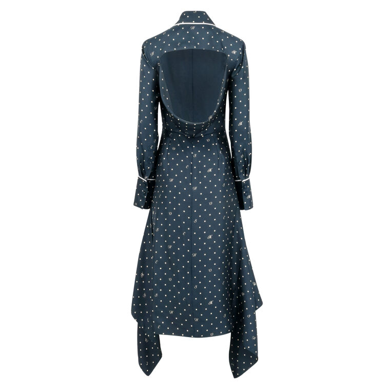 Cowl Back Pajama Midi Dress image number null