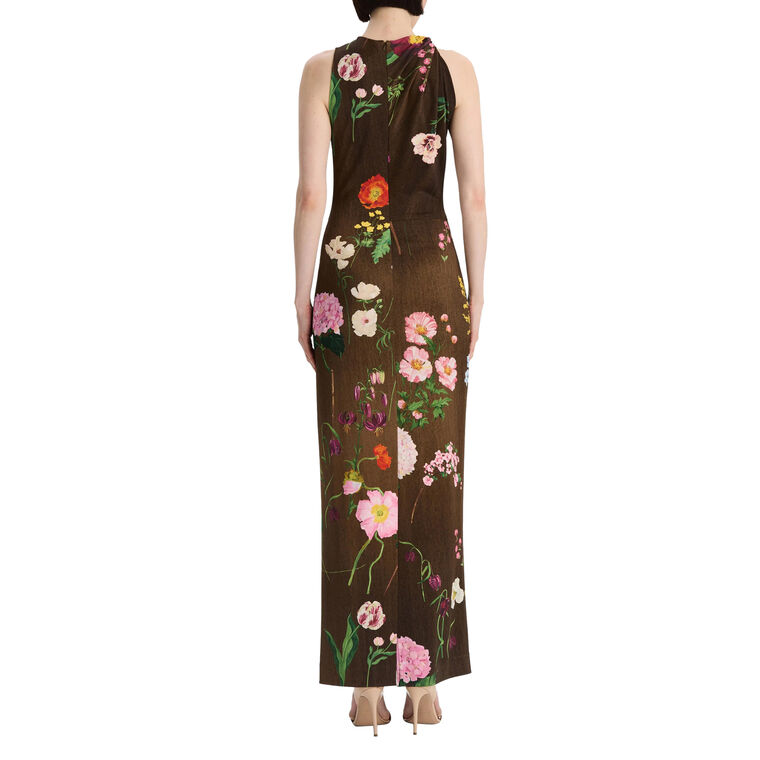 Sleeveless Mixed Botanical Milano Jersey Maxi Dress image number null