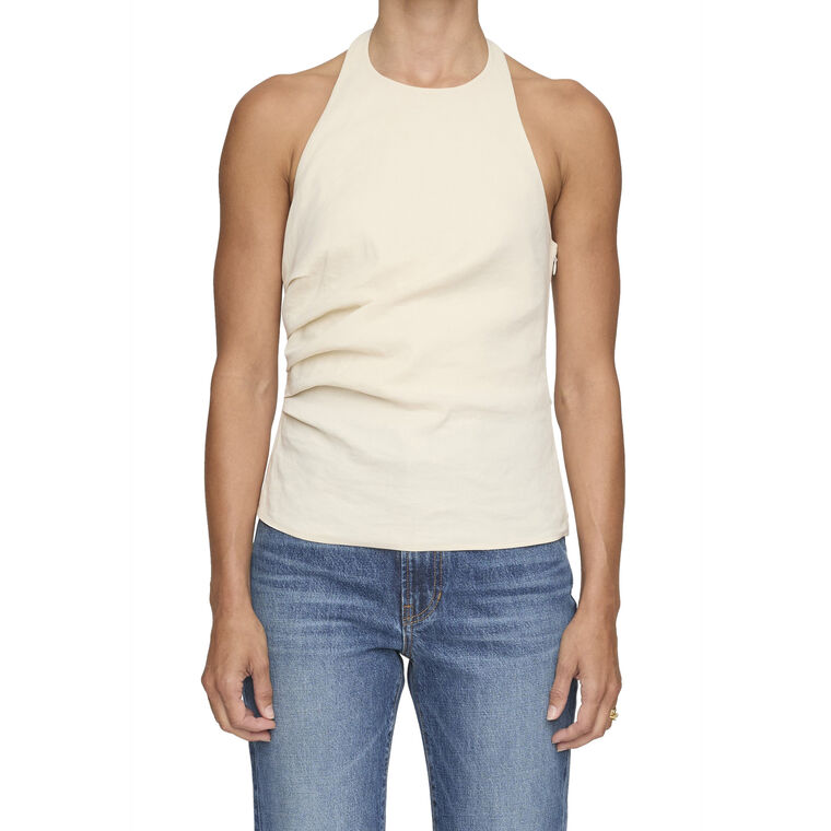 Sylvie Linen Halter Top image number null