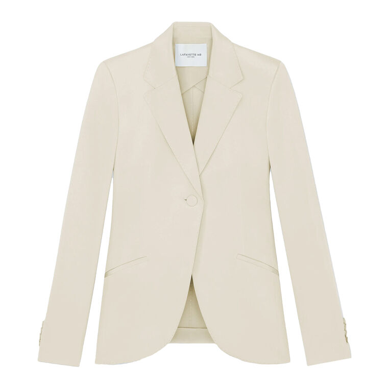 Fae Silk Crepe De Chine Cutaway Blazer image number null