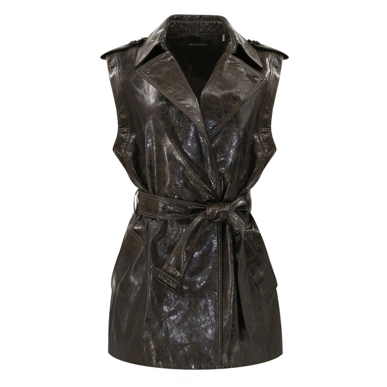 Harper Vegan Leather Vest image number null