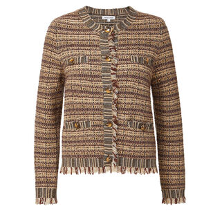 Sariyah Textured Fringe Knit Jacket