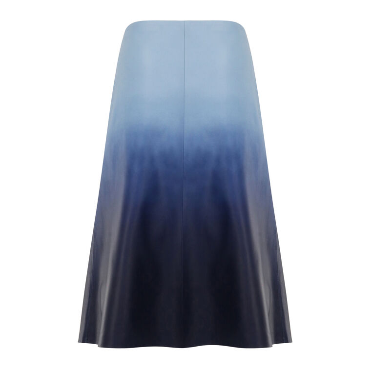 Lucien Ombre Leather Midi Skirt image number null