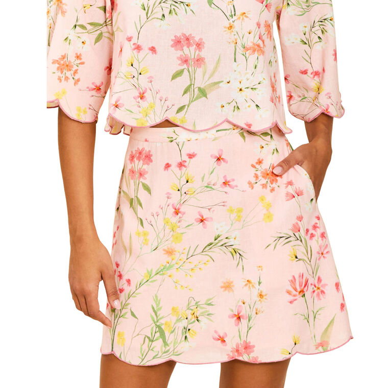 Pilar Scallop Mini Skirt image number null