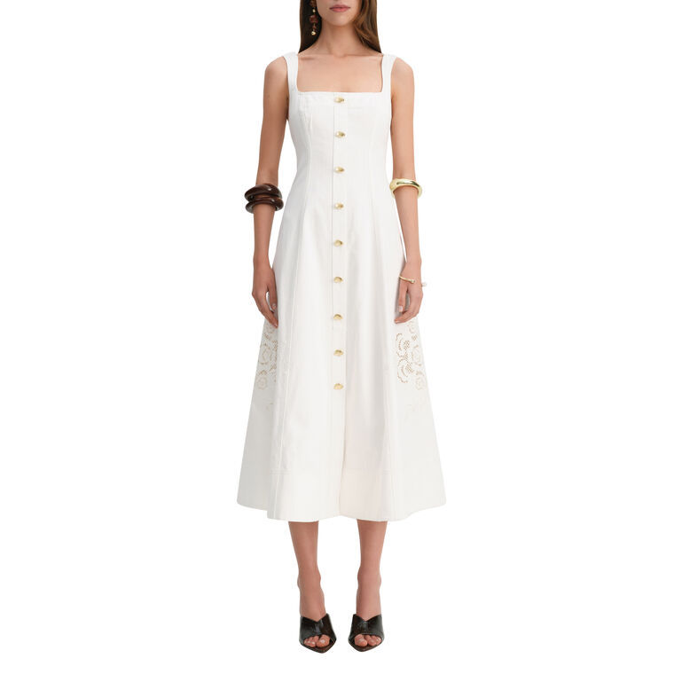 Halo Embroidered Midi Dress image number null