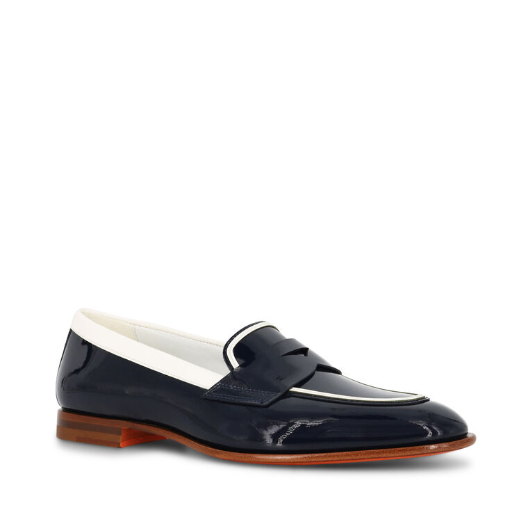 Famedpip Two Tone Patent Penny Loafer image number null