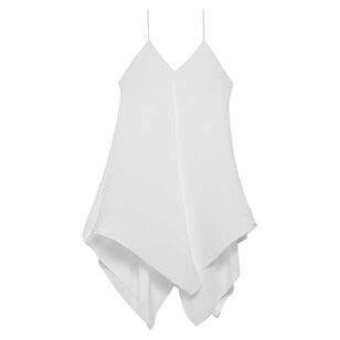 Sleeveless Asymmetric Pleated Top