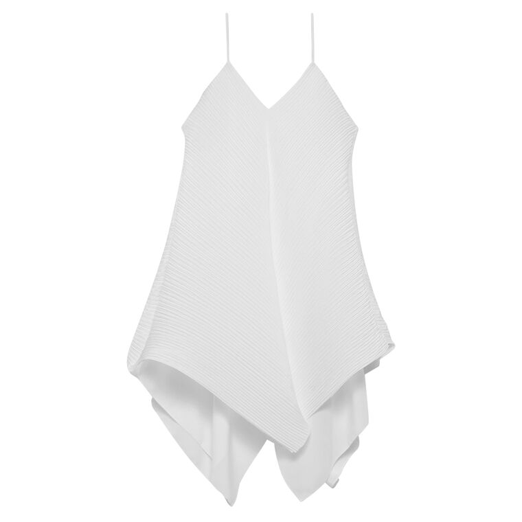 Sleeveless Asymmetric Pleated Top image number null