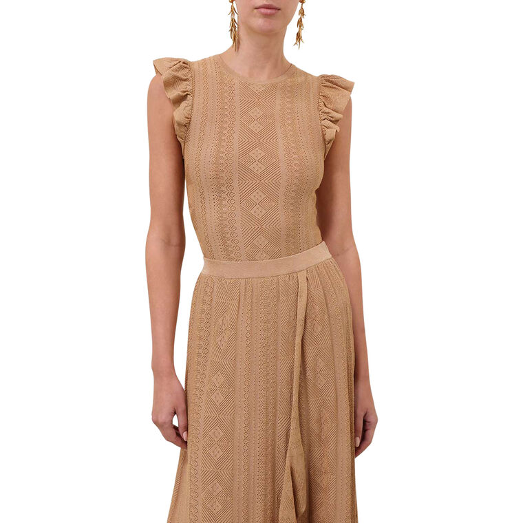 Aster Metallic Pointelle Knit Tank Top image number null