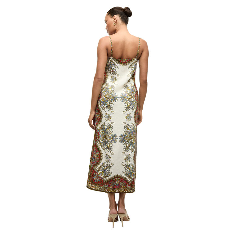 Petra Sleeveless Linen Midi Dress image number null