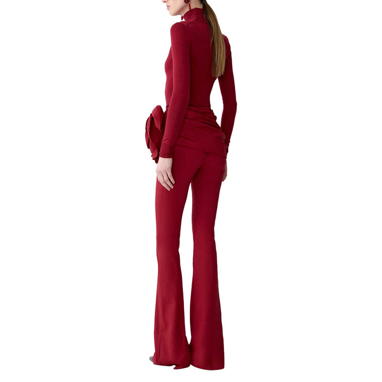 Merino-Silk Long Sleeve Turtleneck Sweater image number null