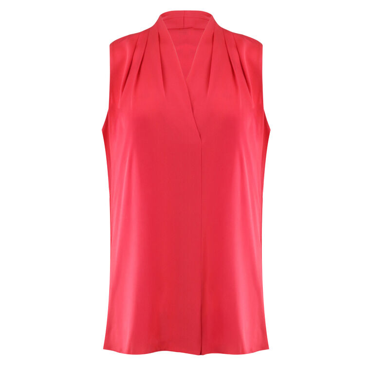 Mila Sleeveless Stretch Silk Blouse image number null