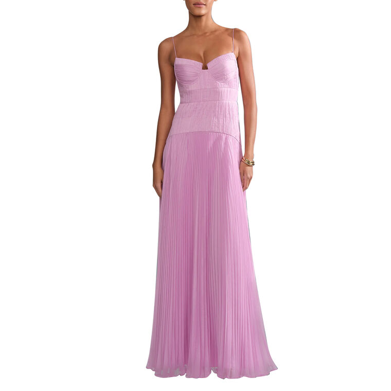 Saylor Sleeveless Pleated Gown image number null