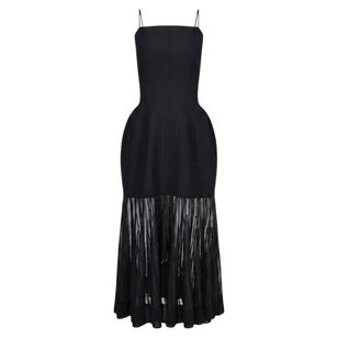 Cira Hourglass Sheer-Hem Dress