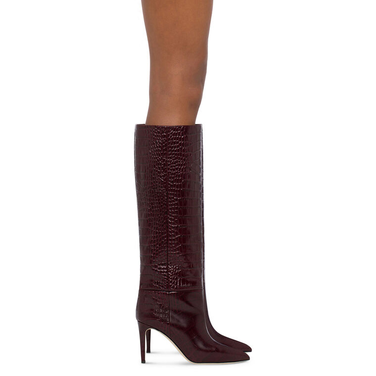 Stiletto 85mm Croc-Effect Boot image number null