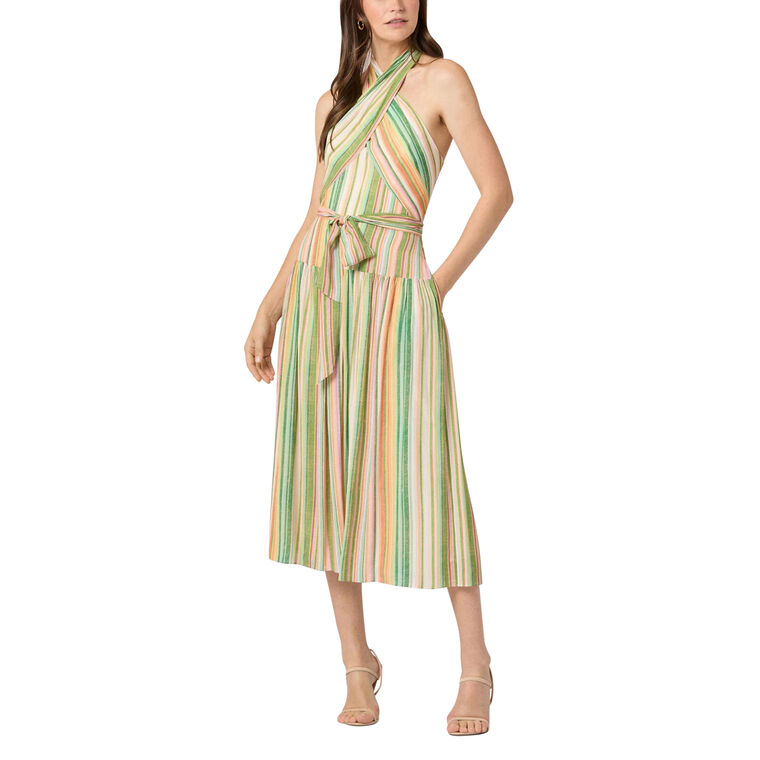 Florentine Sleeveless Halterneck Midi Dress image number null