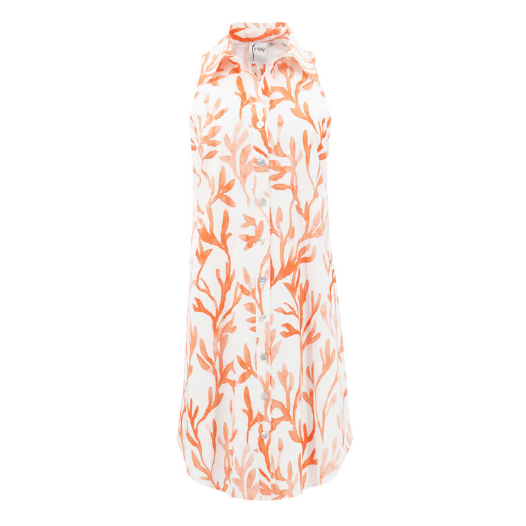 Coral Print Swing Dress image number null