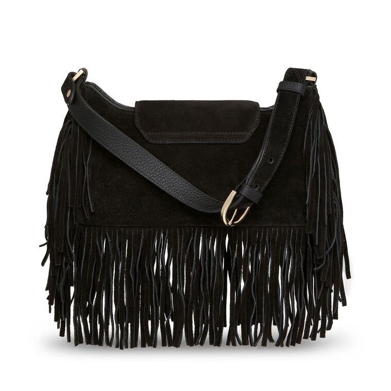 Multrees Omni Zipped Suede Shoulder Bag With Fringe image number null