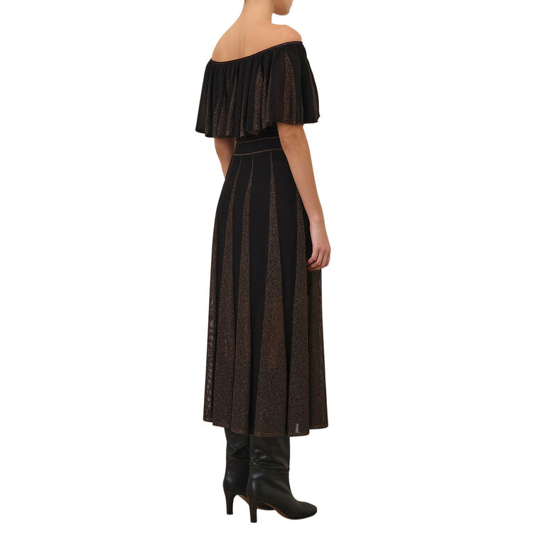Valiant Metallic Midi Skirt image number null