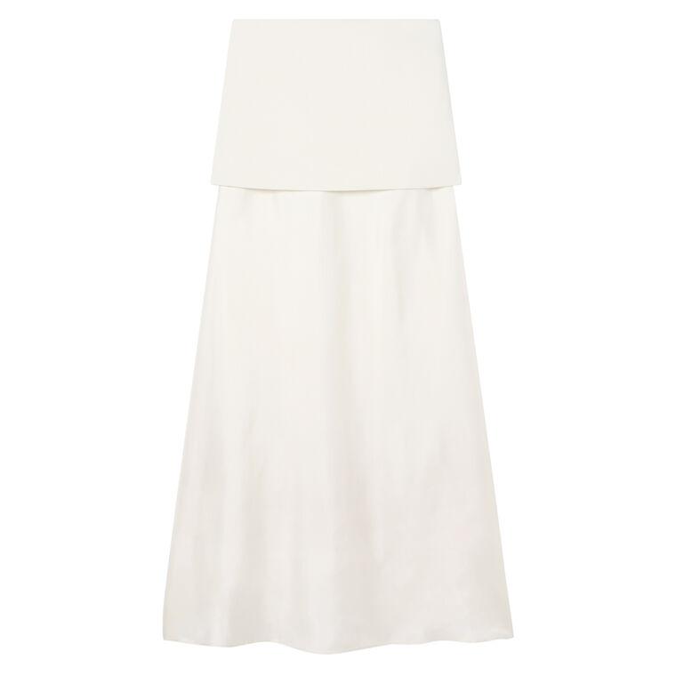 Fluid Silk Part Maxi Skirt image number null