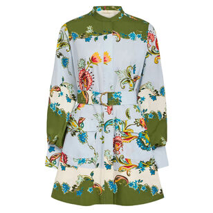 Hughes Long Sleeve Belted Mini Dress