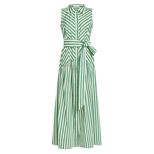Adalyn Sleeveless Belted Midi Shirt Dress