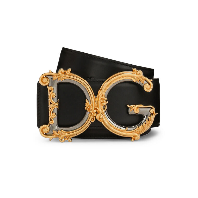 Calfskin Logo Belt image number null