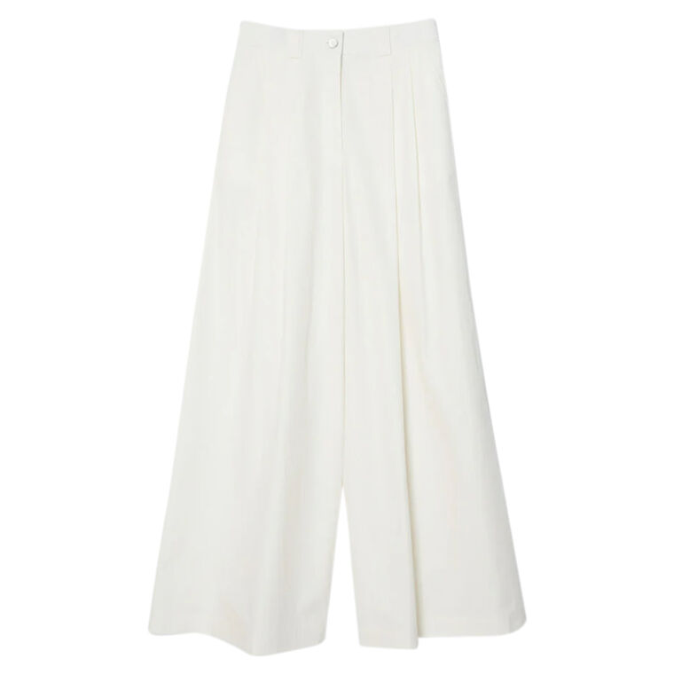 Wide-Leg Pleated Pants image number null