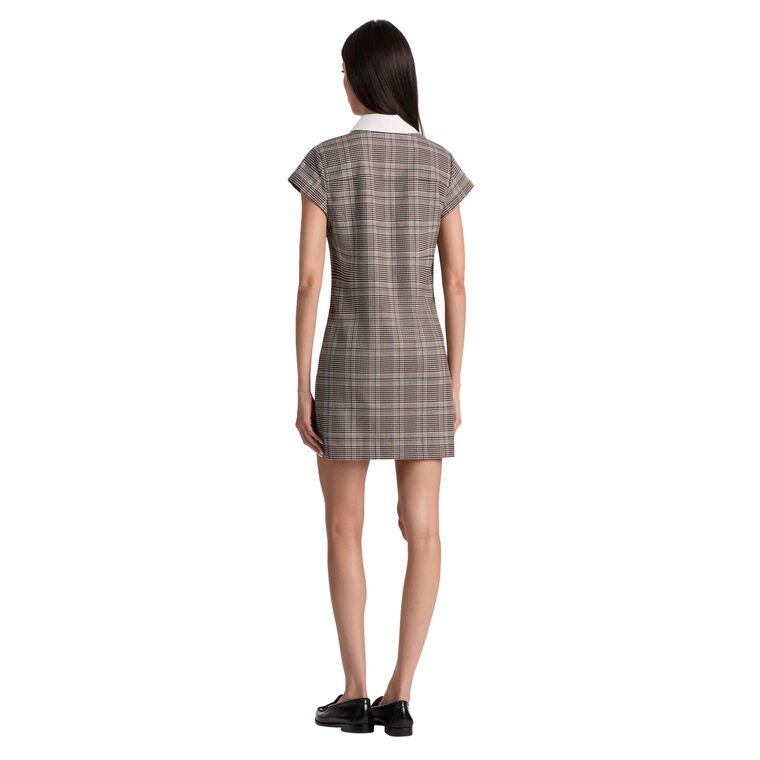 Darby Short Sleeve Collared Patch Pocket Mini Dress image number null