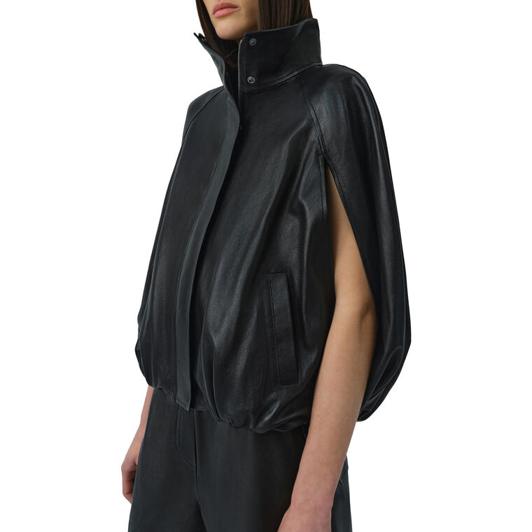 Jada Leather Cape Jacket image number null
