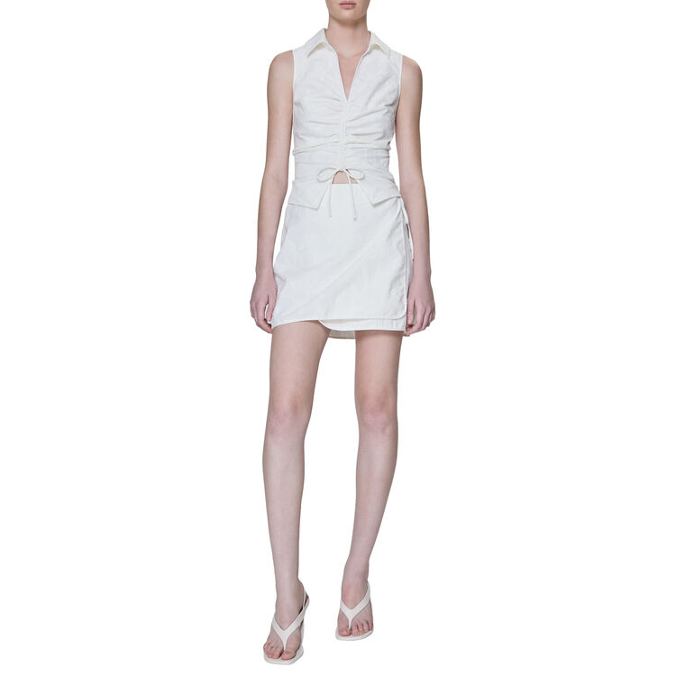 Arabella Sleeveless Tie-Detail Jacquard Top image number null