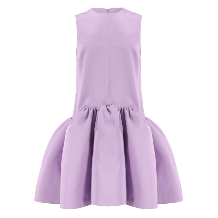 Sleeveless Babydoll Moire Dress image number null