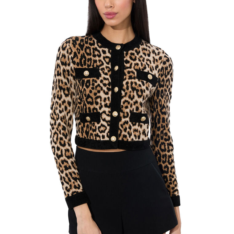 Claira Leopard Cardigan image number null