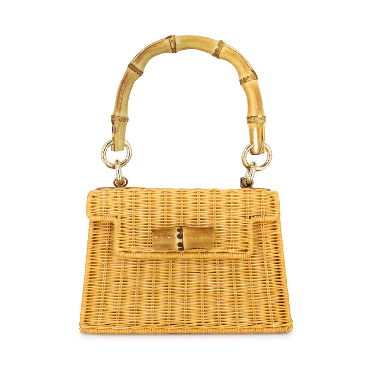 Abby Wicker Top Handle Bag image number null