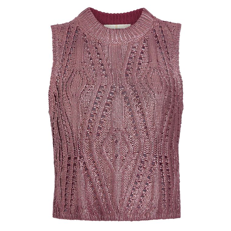 Mcguire Foiled Knit Sleeveless Top image number null