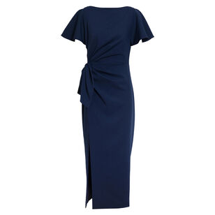 Emeline Flutter Short Sleeve Midi Dress