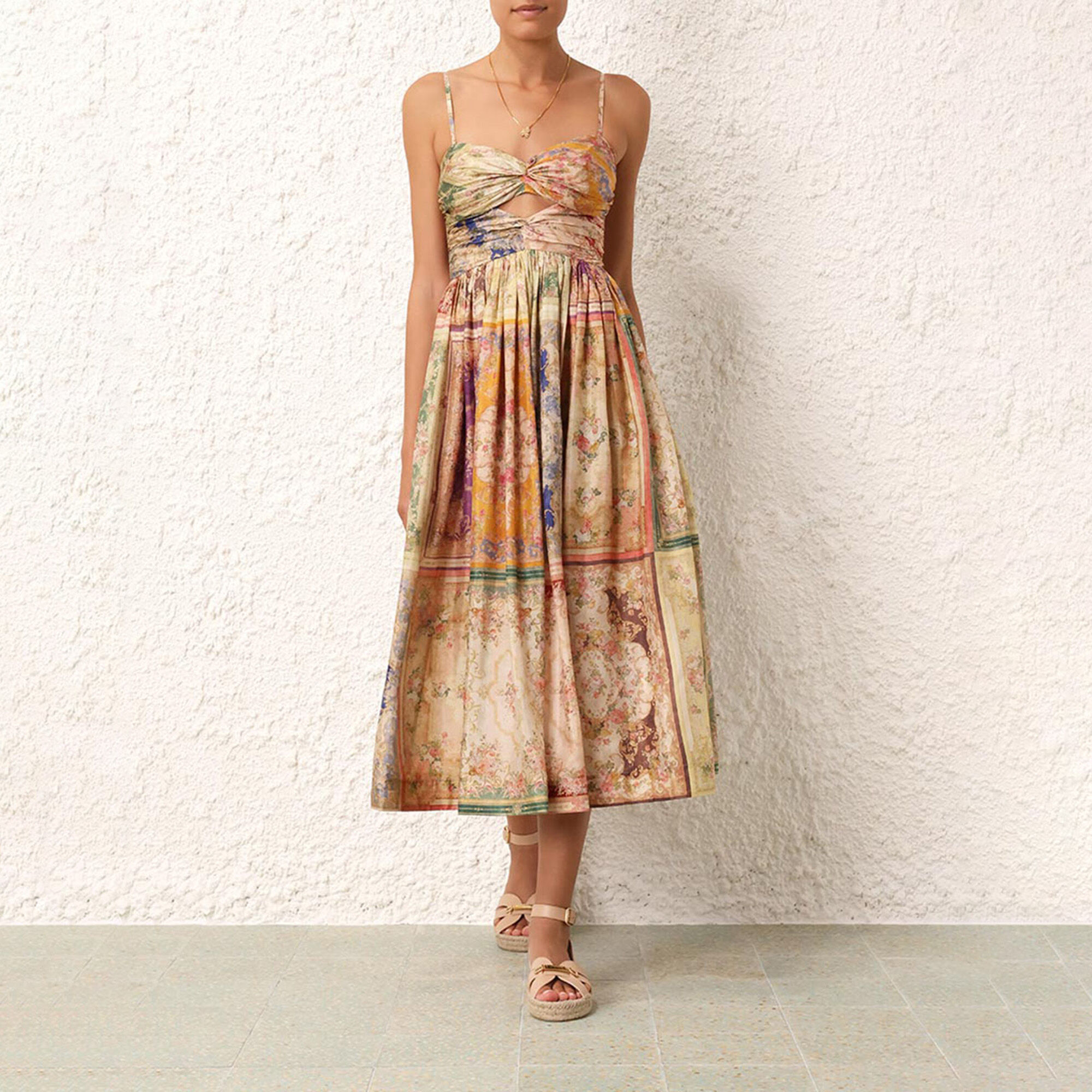 August Tie Front Midi Dress August Tie Front Midi Dress