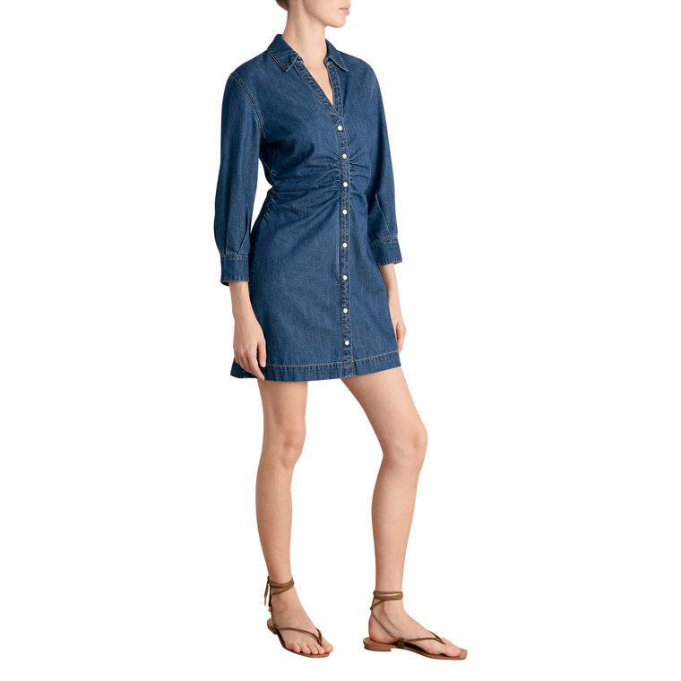 Maura 3/4 Sleeve Denim Mini Dress image number null