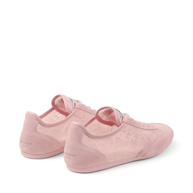 Sunny Floral Lace and Suede Trainers image number null