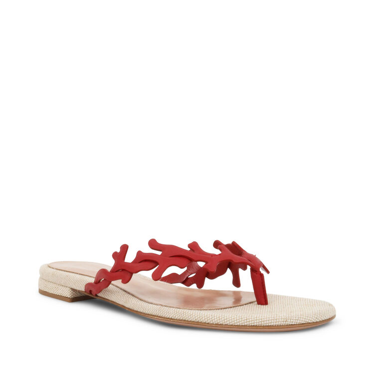 Coral Flat Thong Sandals image number null