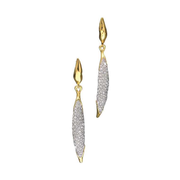 Solanales Crystal Sliver Leverback Earrings image number null