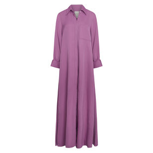 Jenny's Gown In Coated Viscose Linen