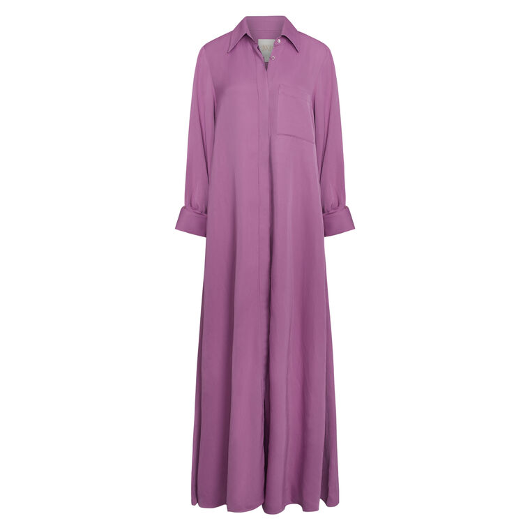 Jenny's Gown In Coated Viscose Linen image number null