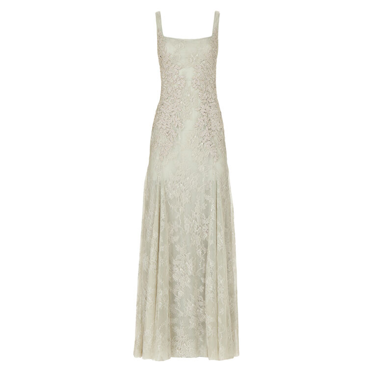 Elysia Lace Sleeveless Square Neck Gown image number null